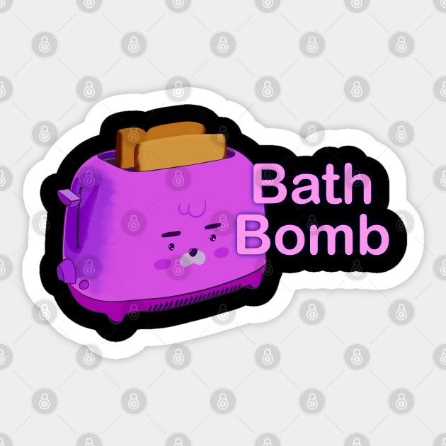 Retro inscription "Bath bomb" Sticker by shikita_a